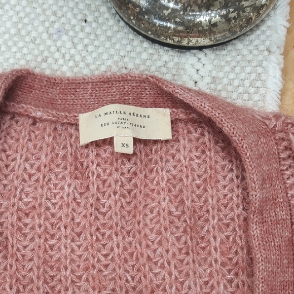 Sezane Achille Dusty Rose Cardigan - Picture 7 of 8
